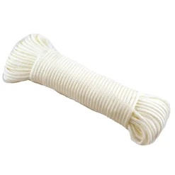 Ledent koord nylon wit Ø6 mm / 20 m