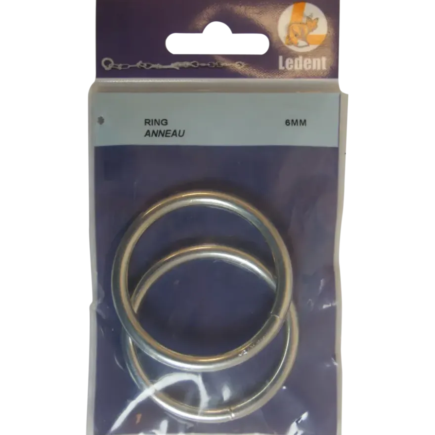 Ledent ring gelast verzinkt 45/60 mm 2 stuks