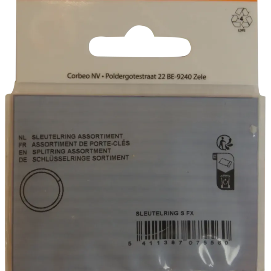 Ledent sleuterring vernikkeld assorti (8 stuks)