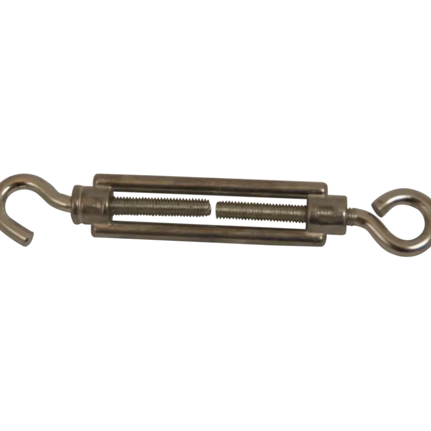 Ledent spanwartel haak/oog verzinkt 6 mm (2 stuks)