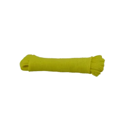 Ledent touw gevlochten fluogeel nylon 3 mm 20 m