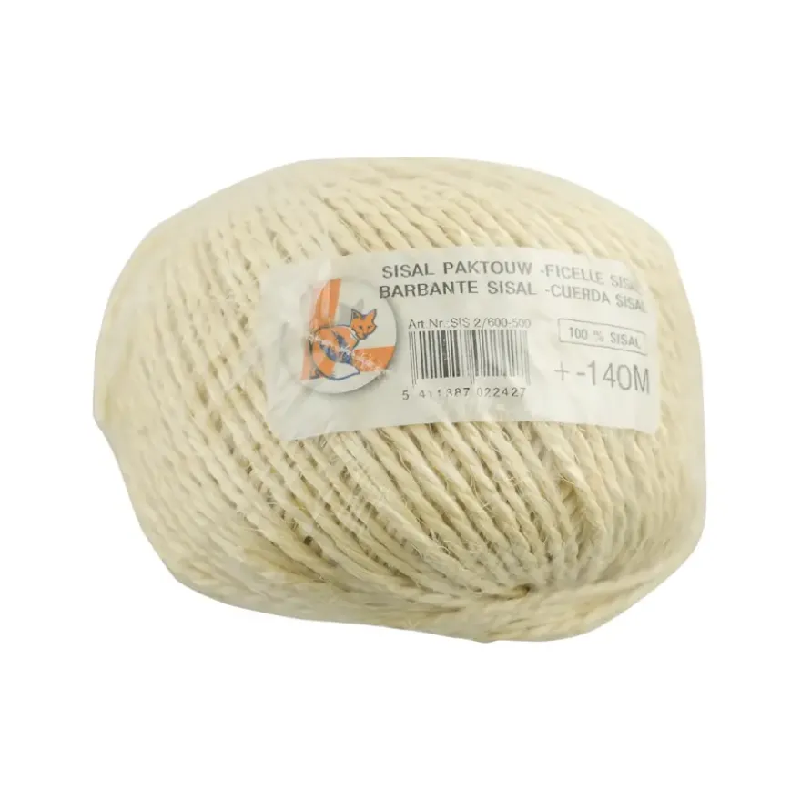 Ledent touw sisal S2 wit Ø3 mm / 140 m