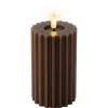 LED kaars wax donker bruin
