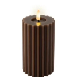LED kaars wax donker bruin