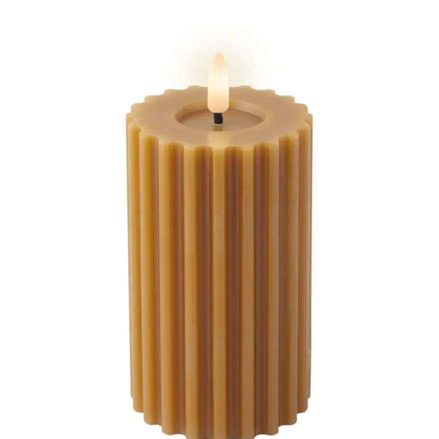 LED kaars wax oranje