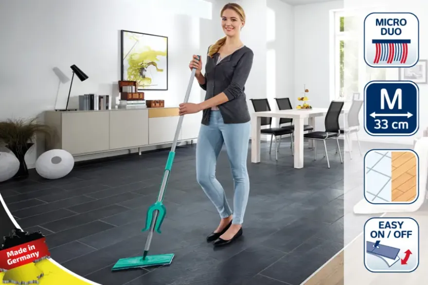 Leifheit Picobello Micro Duo dweil M 33 cm met steel