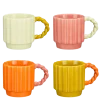 Lizzy mok roze oranje geel licht groen - l11xb8xh8cm
