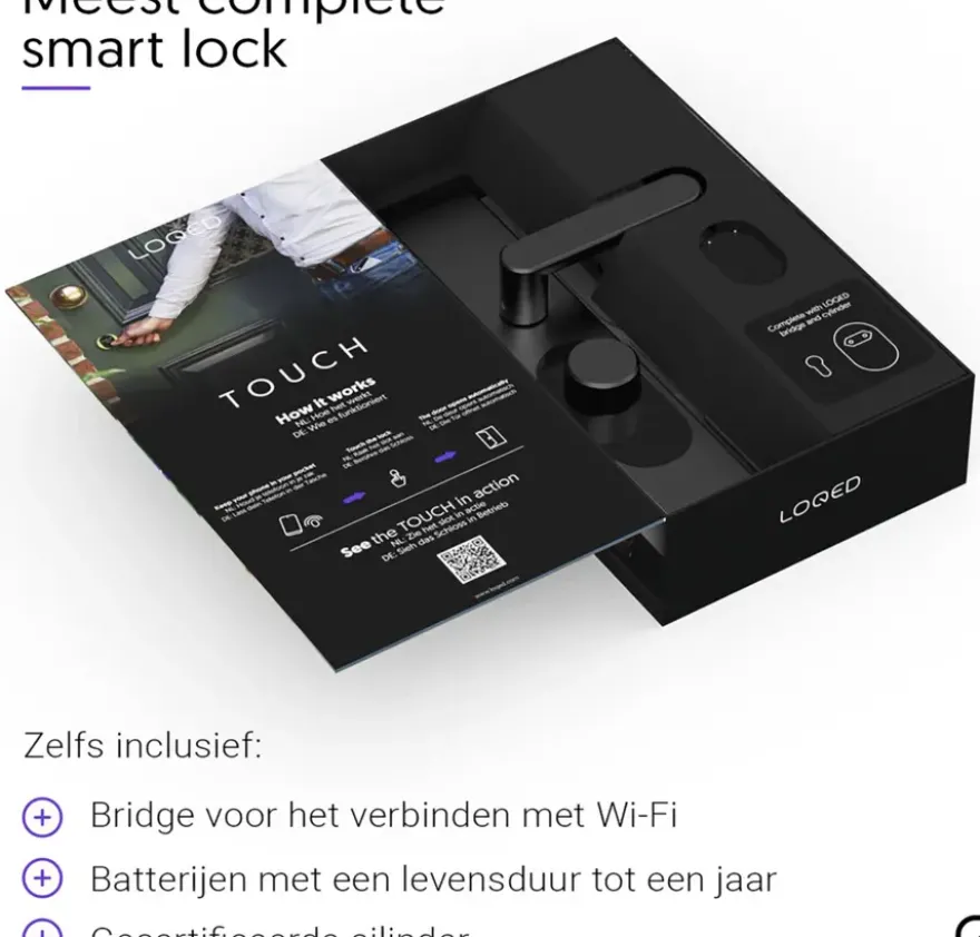 LOQED Touch Edition Slim deurslot - zwart