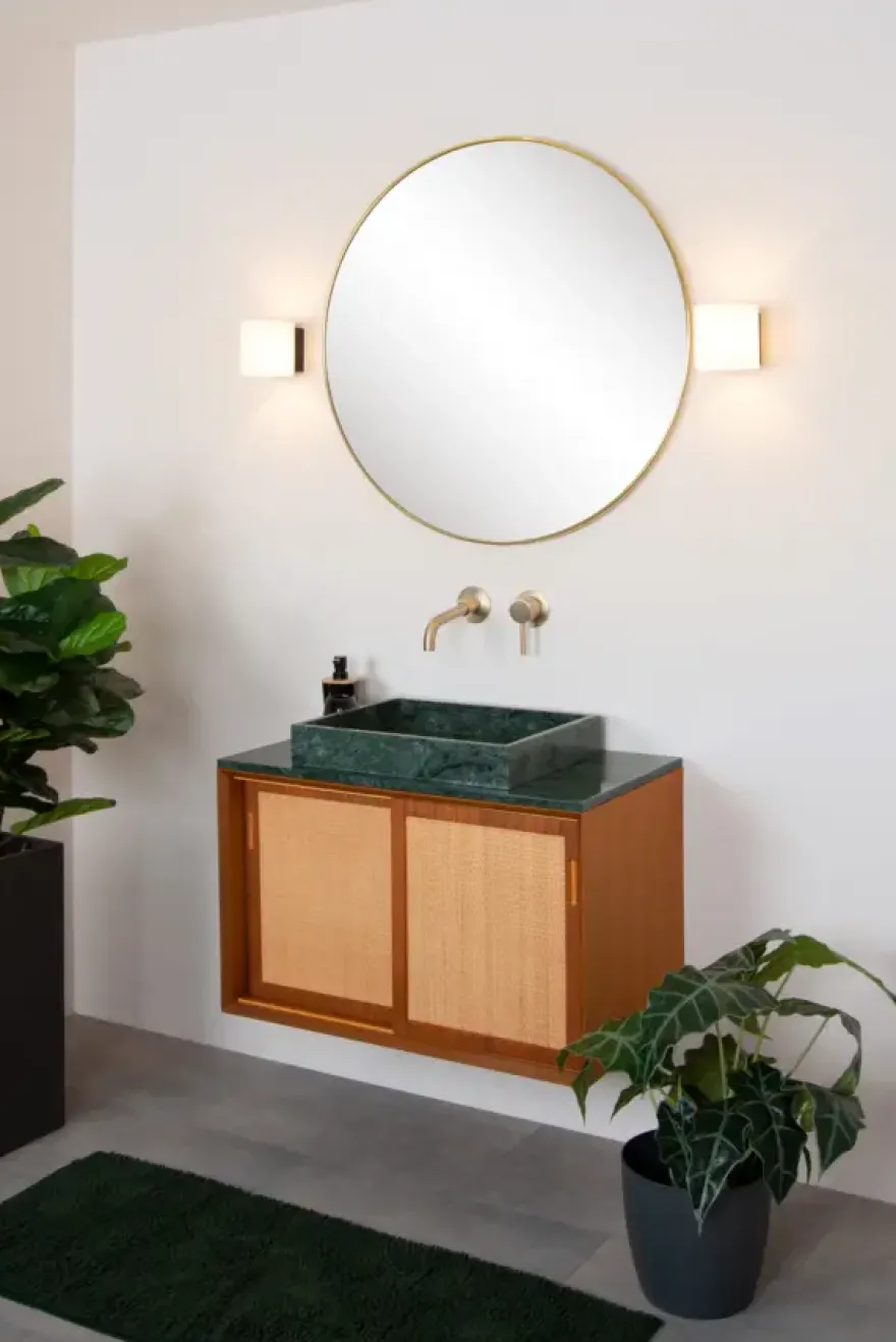 Lucide badkamer wandlamp Jelte IP44 zwart