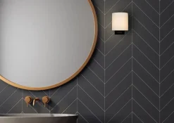 Lucide badkamer wandlamp Jelte IP44 zwart