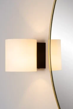 Lucide badkamer wandlamp Jelte IP44 zwart