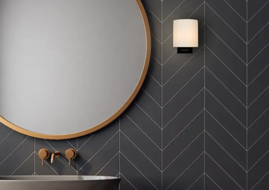 Lucide badkamer wandlamp Jelte IP44 zwart