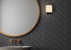 Lucide badkamer wandlamp Jelte IP44 zwart