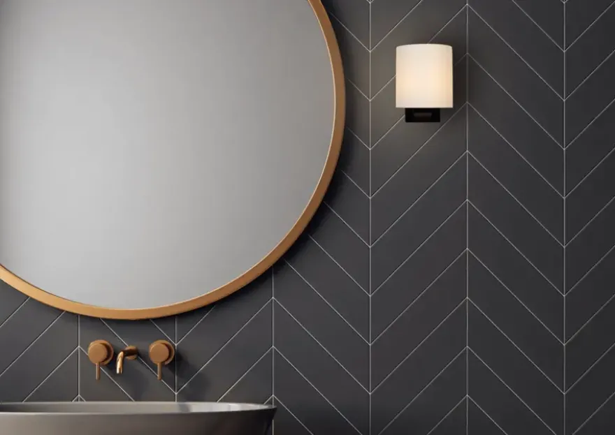 Lucide badkamer wandlamp Jelte IP44 zwart