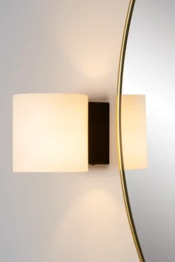 Lucide badkamer wandlamp Jelte IP44 zwart