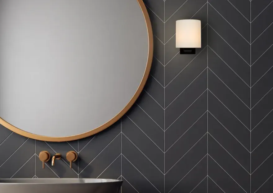 Lucide badkamer wandlamp Jelte IP44 zwart
