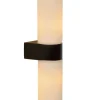 Lucide badkamer wandlamp 2-lichts Jesse IP44 zwart