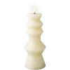 Lumineo wax kaars creme warm wit LED verlichting 23 cm