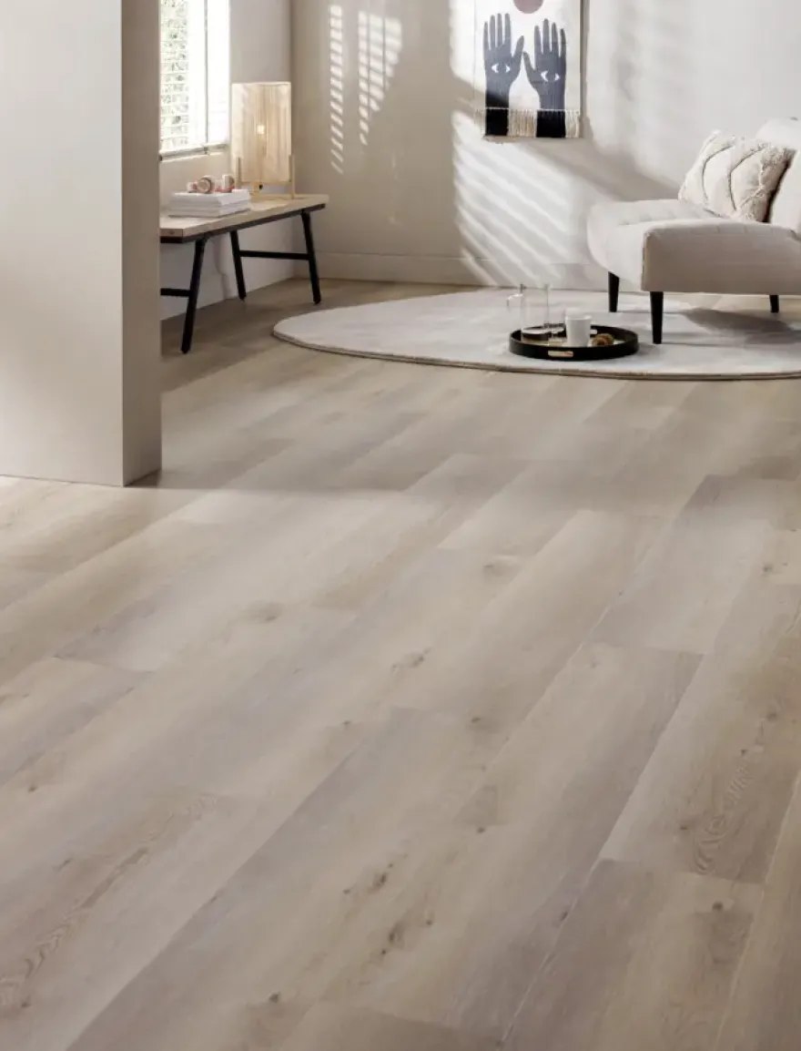 Lundia click PVC Natuur Lykke lichtbruin houtlook incl. geïntegreerde ondervloer