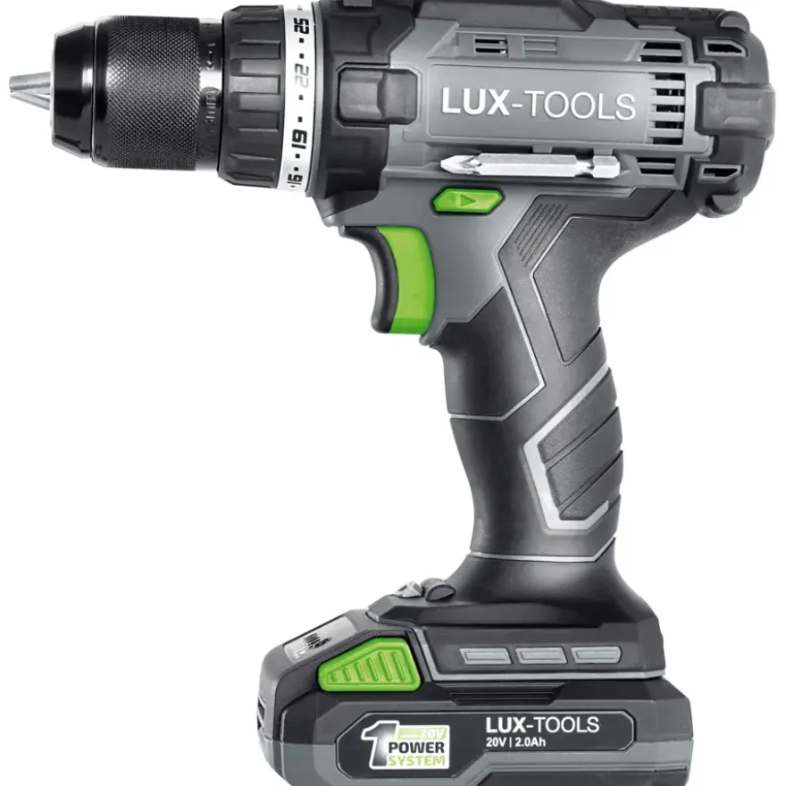 LUX 20V accuboormachine + 2,0Ah accu + lader