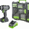 LUX 20V accuboormachine inclusief 2,0Ah accu, lader en koffer met accessoires