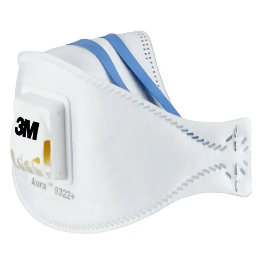 3M fijn stof masker vouwbaar met uitademventiel 9322C2 2 stuks
