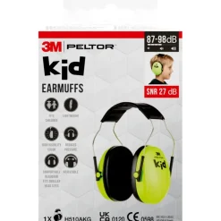 3M gehoorbescherming voor kinderen H510AK neongroen (87-98 dB)