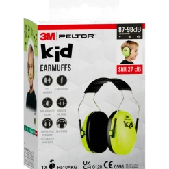 3M gehoorbescherming voor kinderen H510AK neongroen (87-98 dB)
