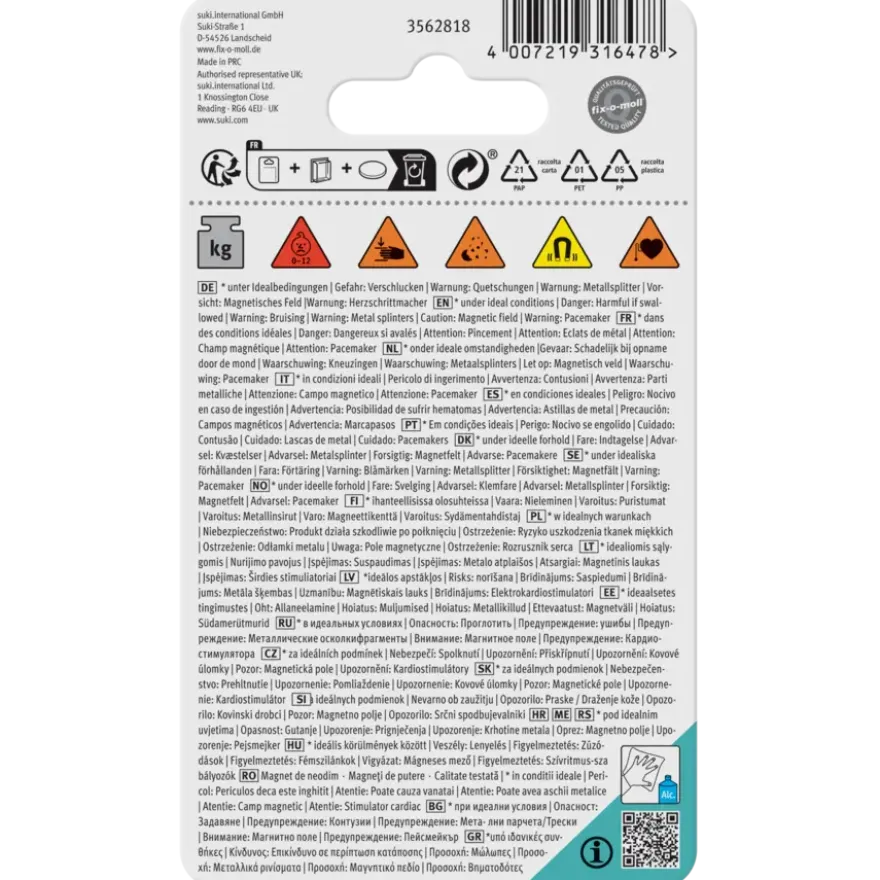 Magneetschijf Neodymium Klevend Zilver 19mm 4 stuks