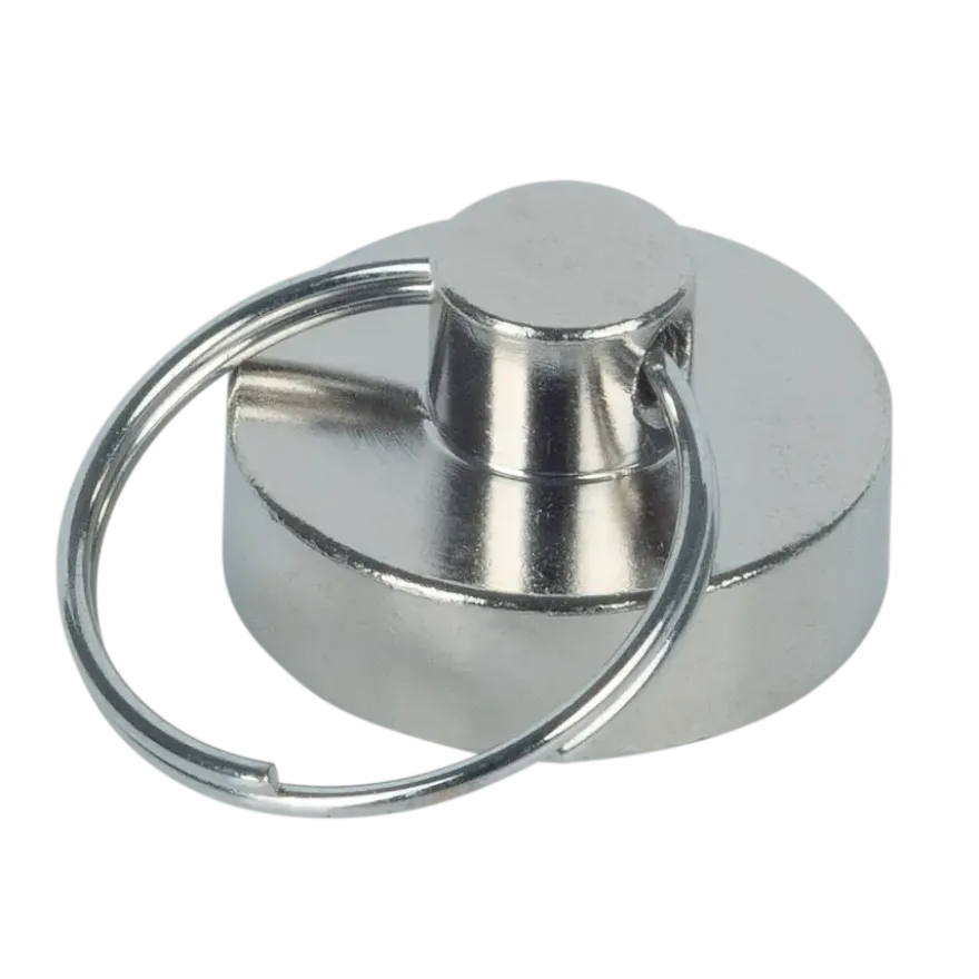 Magneet sleutelhanger Neodymium zilver 20mm 2 stuks