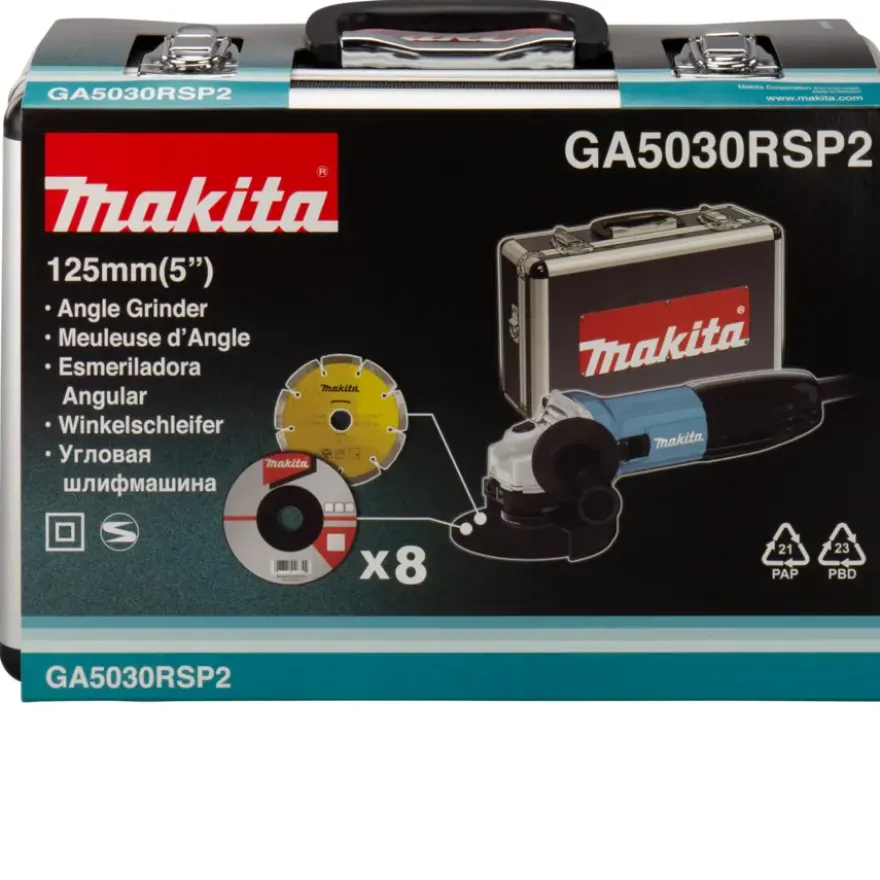 Makita haakse slijper / slijptol GA5030RSP2 125mm