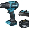 Makita 18V LXT klopboor brushless DHP490SF inclusief 3Ah accu en snellader
