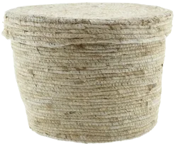 Mand mais husk inclusief deksel naturel D37H27CM