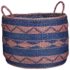 Mand rond blauw - h36xd49cm