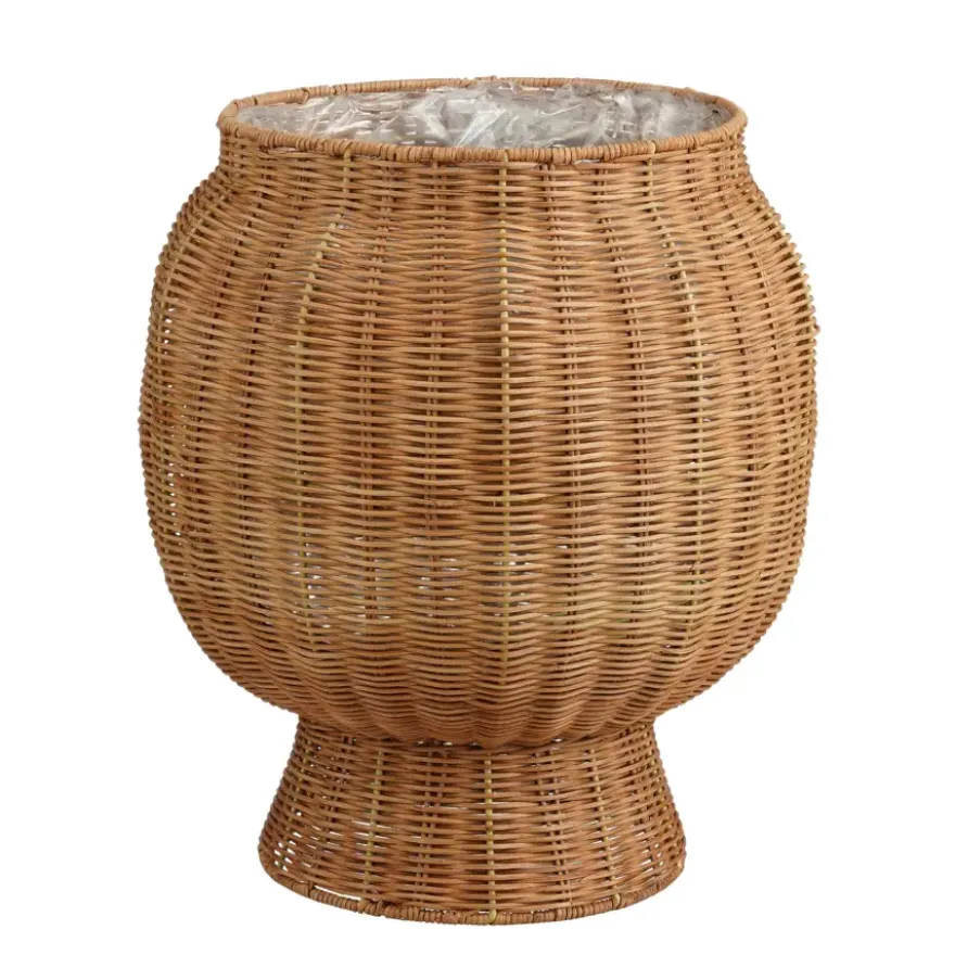 Mand rond bruin - h47xd42cm