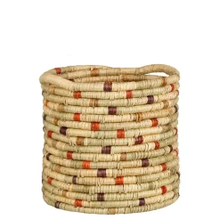 Mand rond geblokt h32xd33 cm