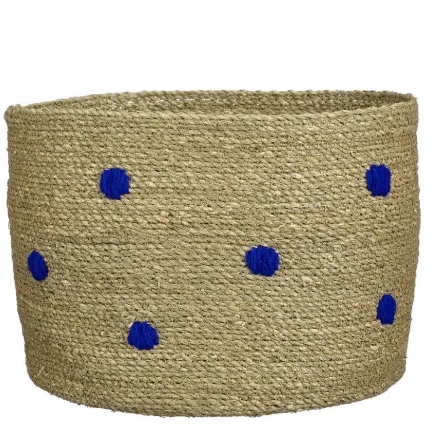 Mand rond licht bruin - h30,5xd38cm