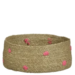 Mand rond licht bruin - h16,5xd40cm