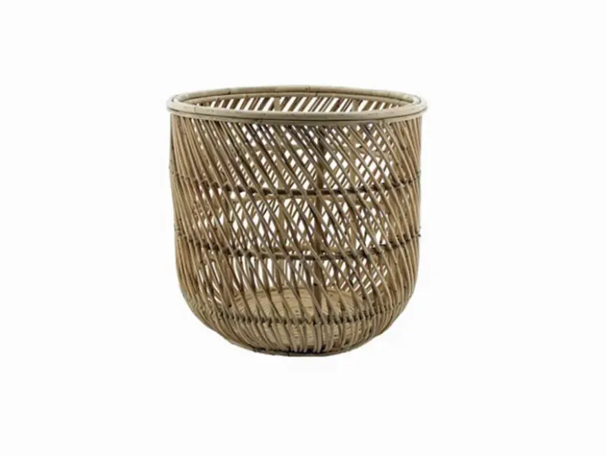 Mand rotan blond D32H35 cm