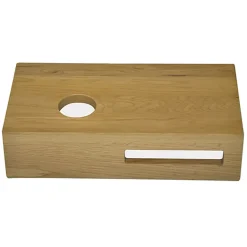 Marho Tarn wastafelblad toilet links 40 x 21 x 10 cm massief hout