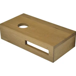Marho Tarn wastafelblad toilet links 40 x 21 x 10 cm massief hout