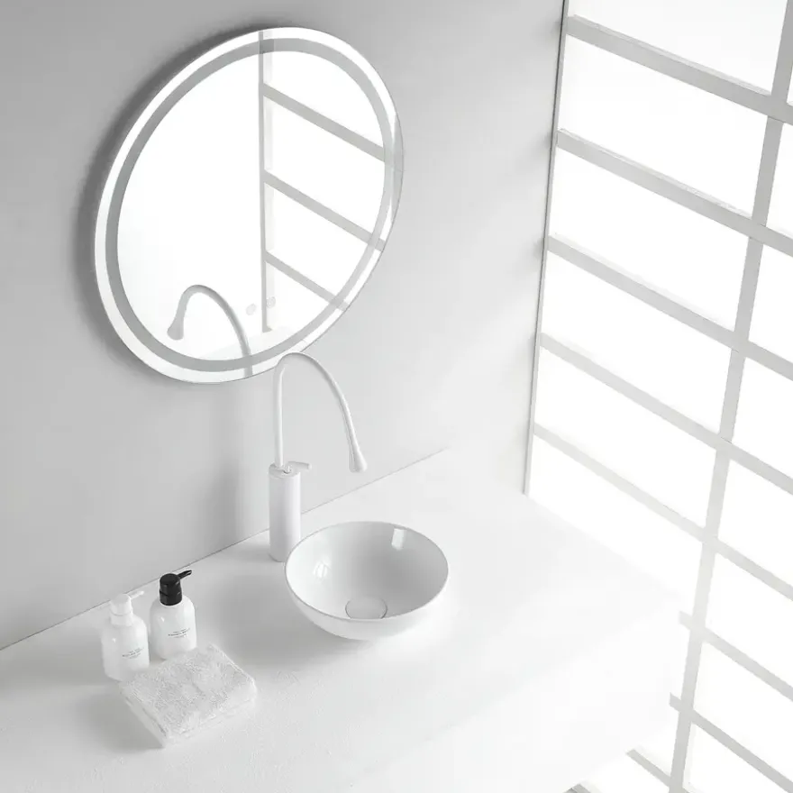 Marho Drova waskom rond 28 x 10 cm keramiek glans wit