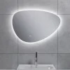 Marho Huevo organische badkamerspiegel met verlichting dimbaar Ø 60 cm