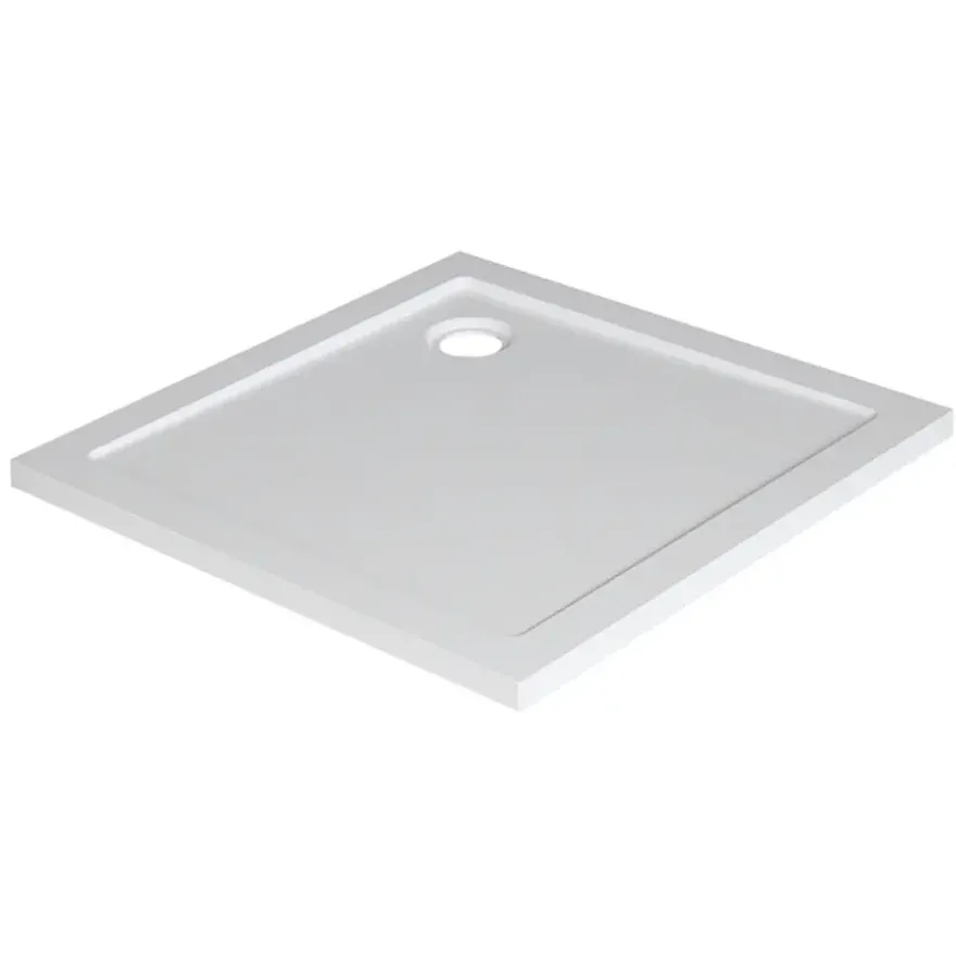 Marho Luxe douchebak vierkant glanzend wit 90 x 90 x 4 cm