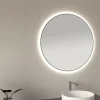 Marho Mavri badkamerspiegel verlichting dimbaar mat zwart Ø 60 cm