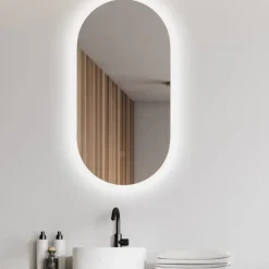 Marho Mirala spiegel ovaal met LED, dimbaar en spiegelverwarming 50 x 100 cm