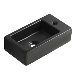 Marho Ondine fontein toilet M rechts mat zwart keramiek