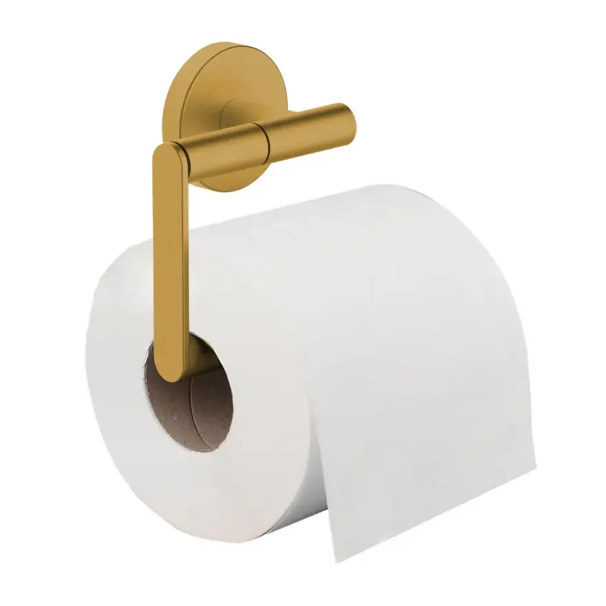 Marho Toiletrolhouder Luxor zonder klep geborsteld messing