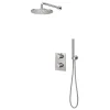 Marho Valdra regendouche set inbouw met thermostaatkraan 25 cm geborsteld staal