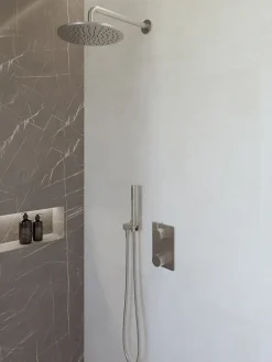 Marho Valdra regendouche set inbouw met thermostaatkraan 25 cm geborsteld staal